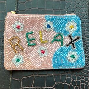 Beaded NWOT "Relax' Wallet